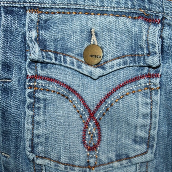 Venezia Crop Jean Jacket Distressed HW7106 - Picture 2 of 5